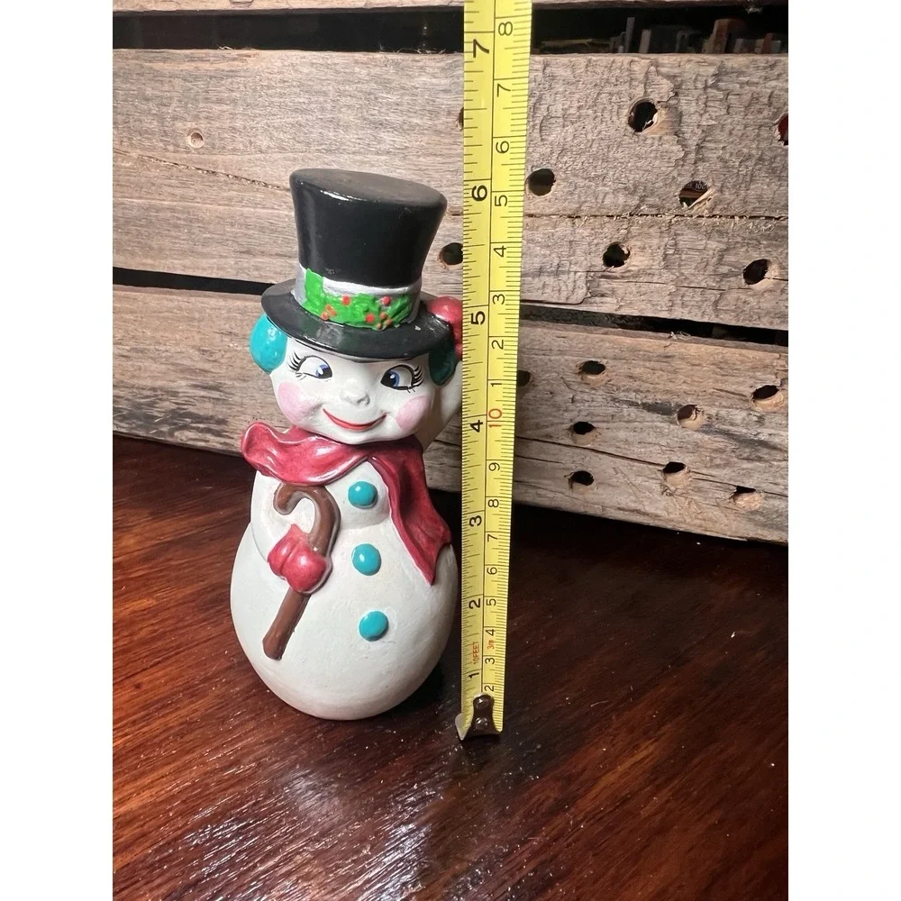 Vintage Ceramic Christmas Frosty Snowman Hand Painted‎ 6